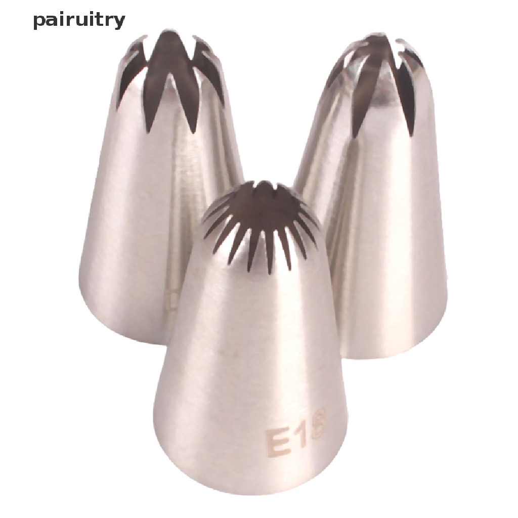 Prt 3PCs Krim Kue Icing Piping Cupcake Nozzle Pastry Tips Fondant Dekorasi Kue PRT