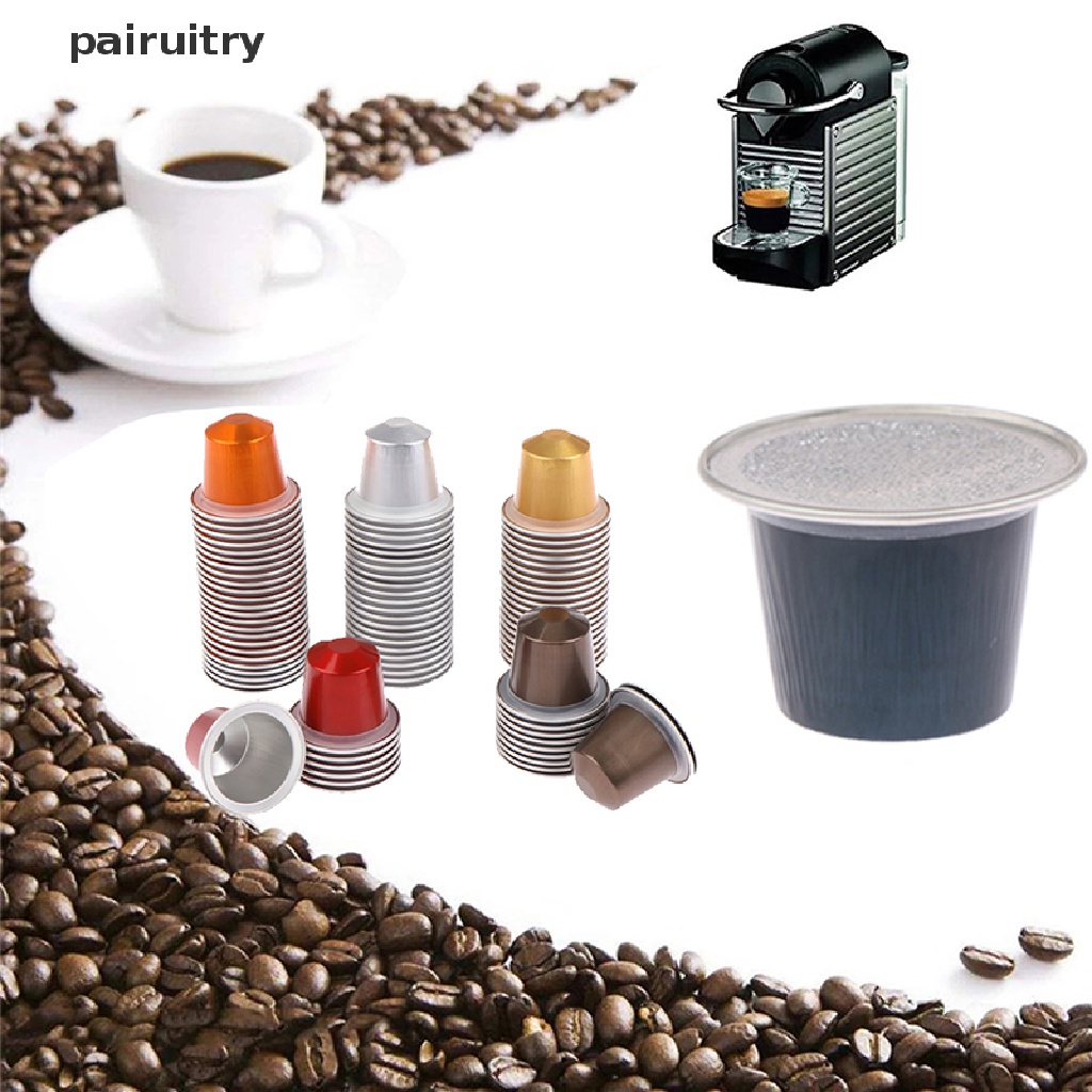 Prt 10pcs Gelas Kapsul Kopi Nespresso Dengan Ring Karet Dan Sealing Sticker 37MM PRT