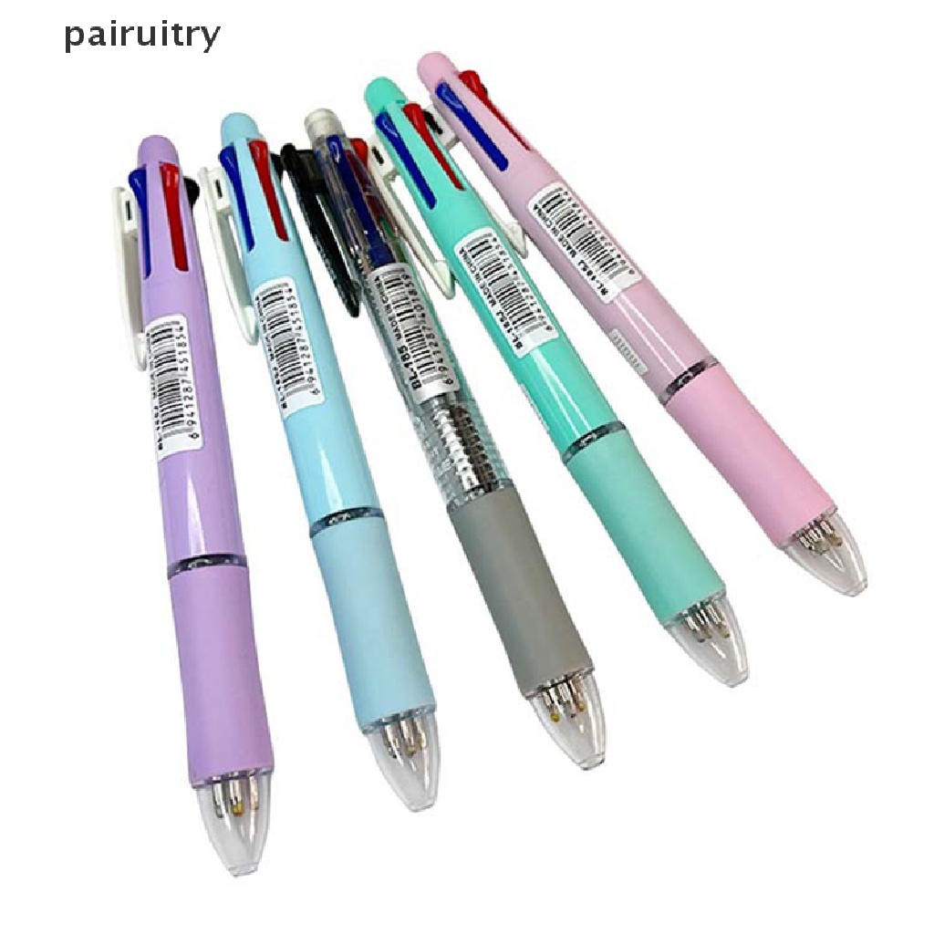 Prt 5in1 Multicolor Bolpoin Kreatif 4warna Ball Pen Refill Dan Pensil Lead Pen Kantor Sekolah Wrig Supply PRT