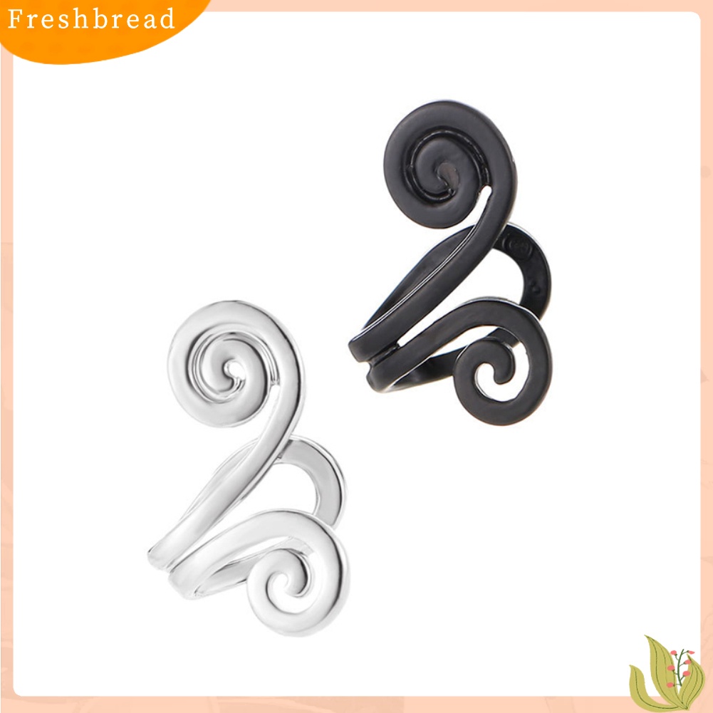 &lt; Freshbread &gt; Fashion Wanita Hoop Shape Ear Clips Earrings Hadiah Pesta Perhiasan Tanpa Tindik