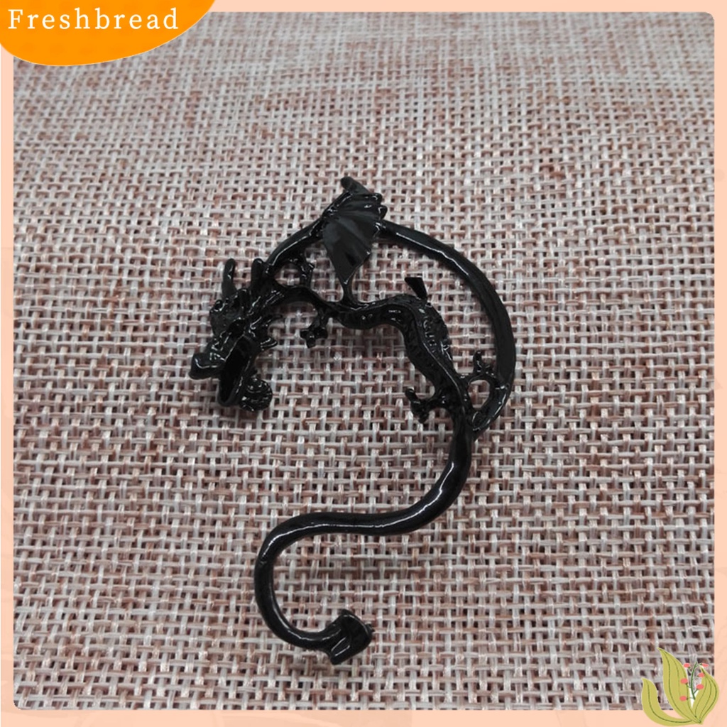 &lt; Freshbread &gt; 1pc Manset Telinga Unisex Kepribadian Perkasa Naga Gaya Punk Tulang Rawan Anting Perhiasan