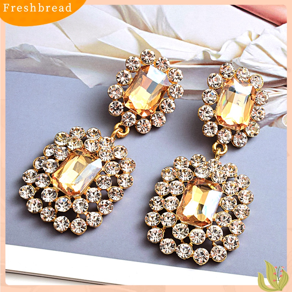 &lt; Freshbread &gt; Anting All-match Anting Drop Panjang Geometris Bahan Alloy Anti Karat Untuk Pacaran