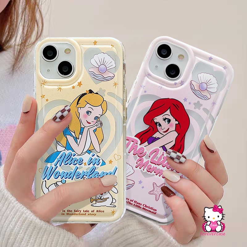 Kartun Lucu Disney Princess The Mermaid Alice Casing Realme C33 C12 C35 C15 5i 5s C25 C21Y 6i 5c1 C2 C25s C11 2020 C20 C3 C11 2021 C25Y C20A Tpu Soft Airbag Shockproof Cover