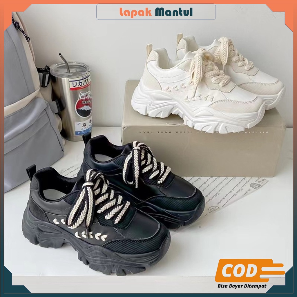 LM-0276 FREE BOX Sepatu Sports Wanita Korea Sneakers Casual Premium Import