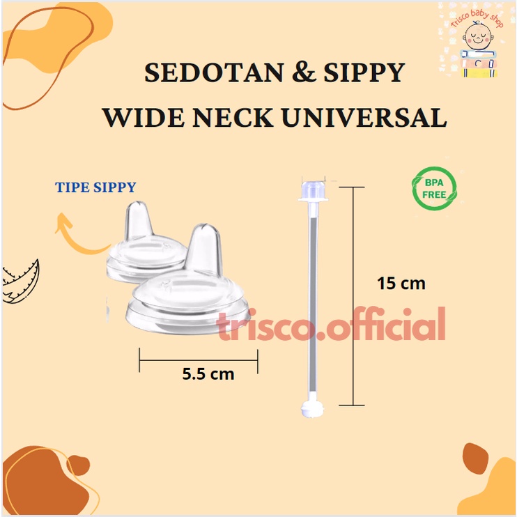 SEDOTAN PENGGANTI DOT WIDE NECK SILIKON  5.0 cm