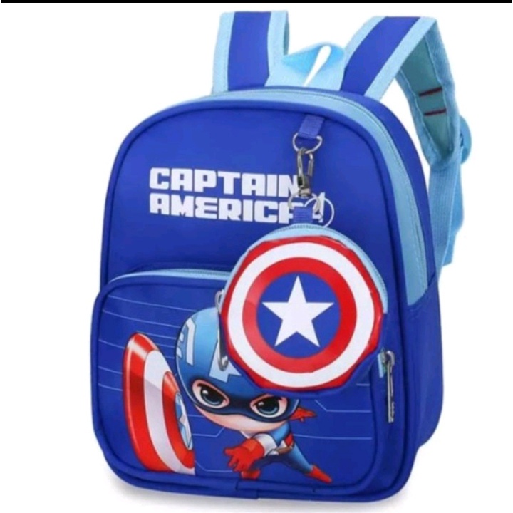 TAS RANSEL ANAK SUPERHERO SPIDERMAN / KAPTEN AMERIKA