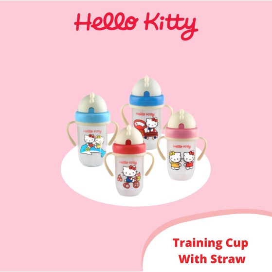 Hello Kitty Training Cup With Straw 300ml Gelas Minum Bayi Bunny