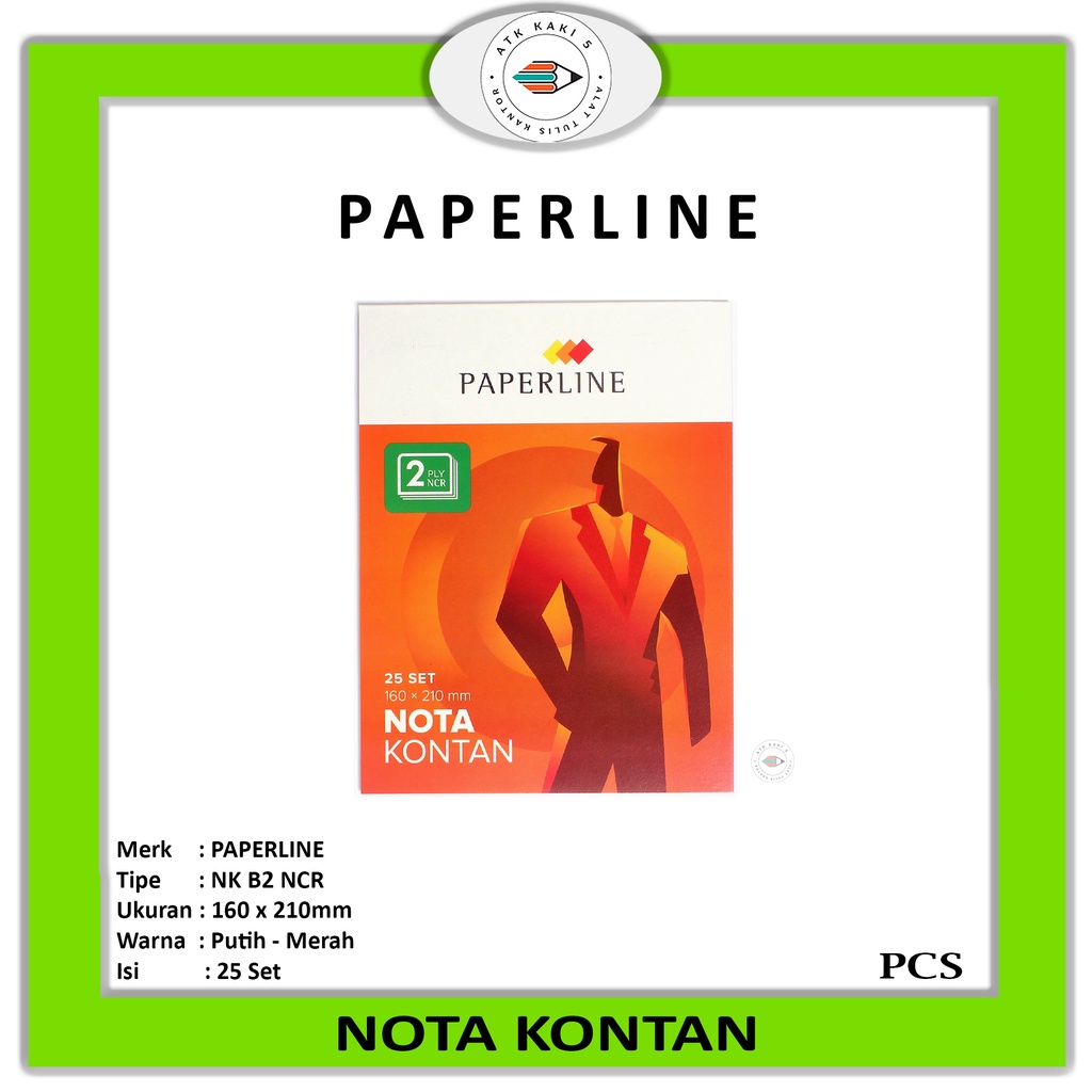 

Paperline - Nota Kontan Besar 2 Ply (B2 NCR) Dijual - Pcs