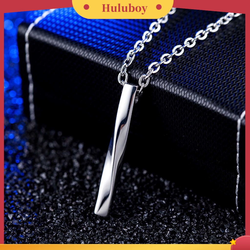 {Ready Stock} Kalung Pria Bentuk Persegi Panjang Spiral Perhiasan Liontin Pria Gaya Hip Hop Untuk Pakaian Sehari-Hari