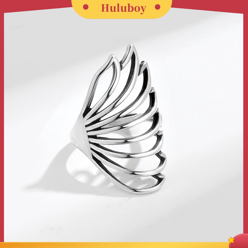 {Ready Stock} Hip-hop Berlebihan Tembaga Wanita Cincin Berongga Kupu-Kupu Pembukaan Jari Cincin Perhiasan Aksesoris