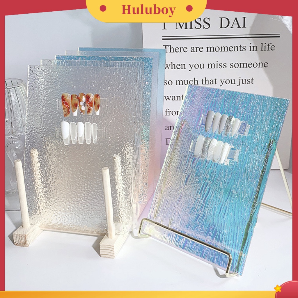 {In Stock} Papan Display Kuku Latihan Seni Efek Aurora Bahan Akrilik High End Warna-Warni Nail Art Display Stand Board Alat Untuk Manicure