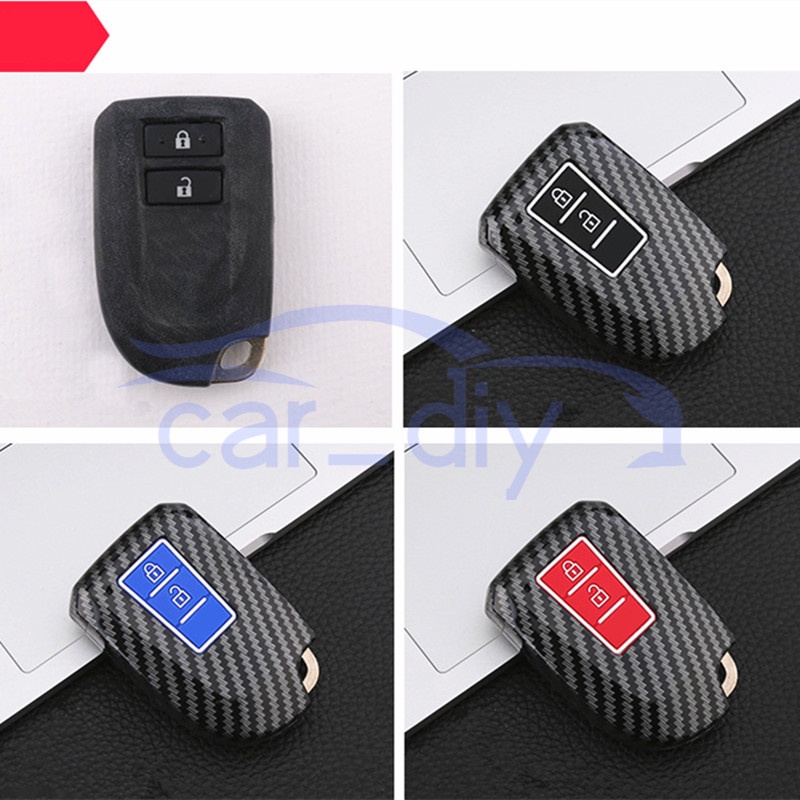 Kasus Kunci ABS Penutup Jarak Jauh Gantungan Untuk Toyota Vios Prado Yaris Previa 2018-2020 Cangkang Pelindung Car Remote Key Case