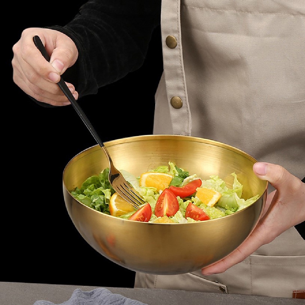 [jewelrybox] Mangkuk Stainless Steel Salad Soup Mixing Serving Korean Metal Pasta Storage Bowls Butik