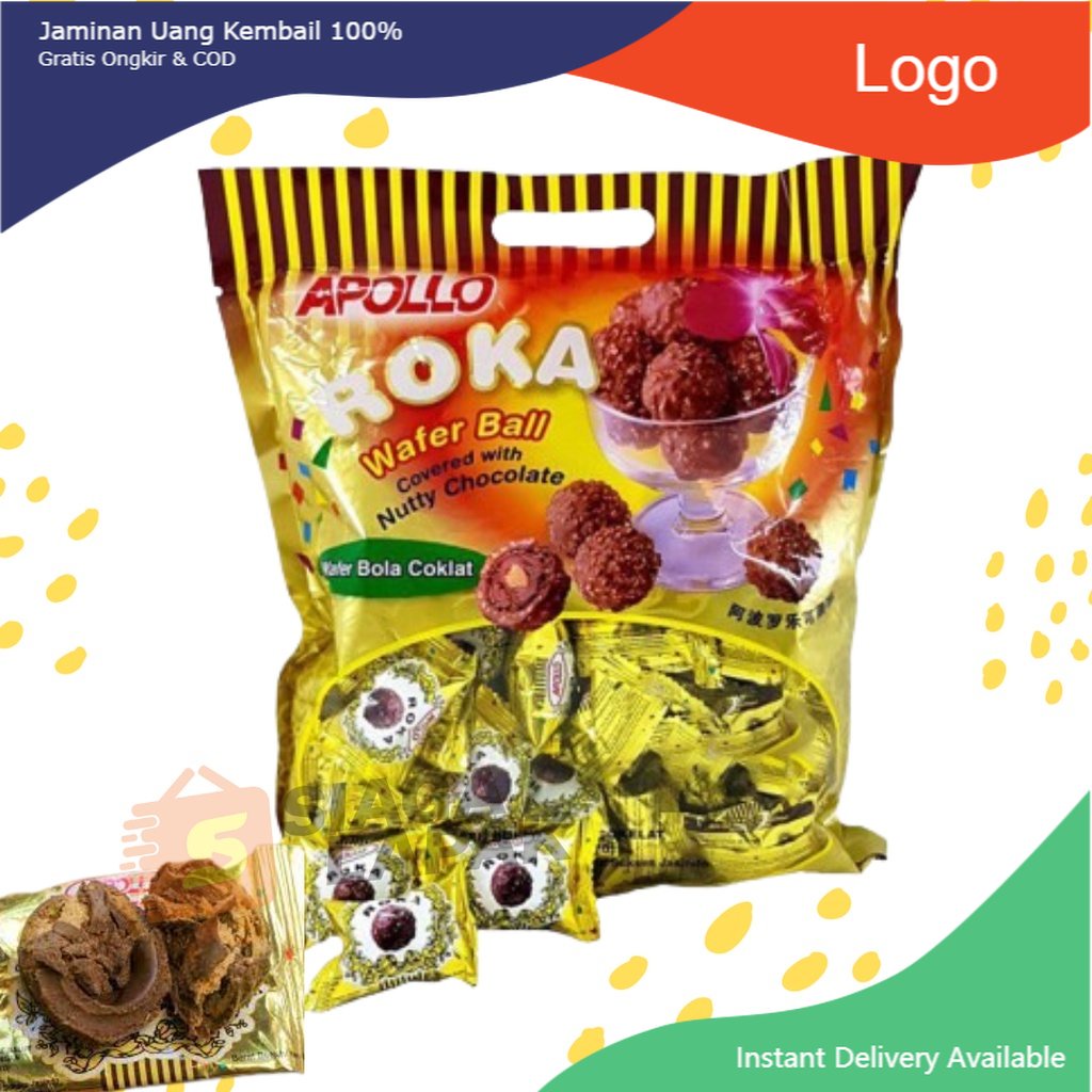 

Coklat Roka Apollo 300gr isi 50pcs Wafer Bola Cokelat (ikannus_shop)