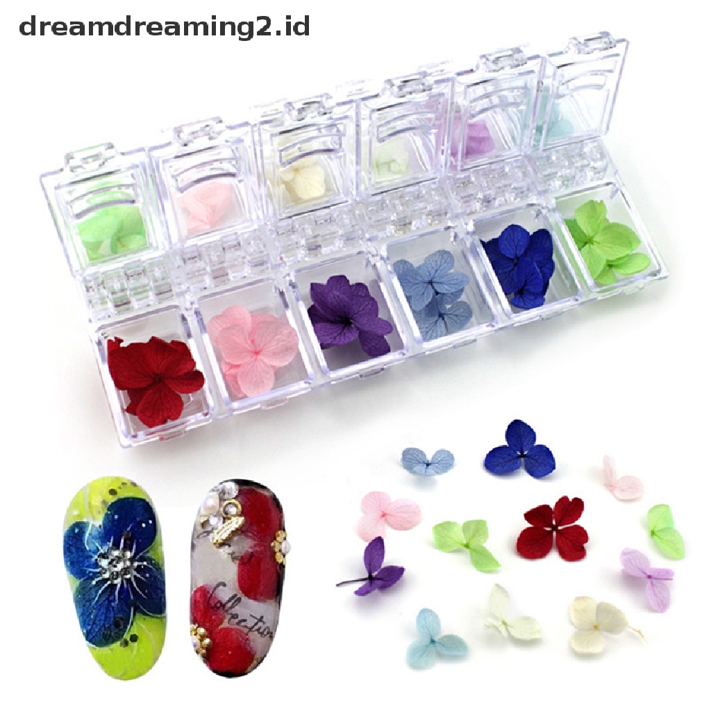 (hot) 12slot Kotak Penyimpanan Perhiasan Alat Nail Art Plastik Case Organizer Beads Jewelry//