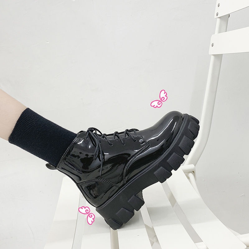 Sepatu Boots Women Import Hitam Docmart Premium Quality