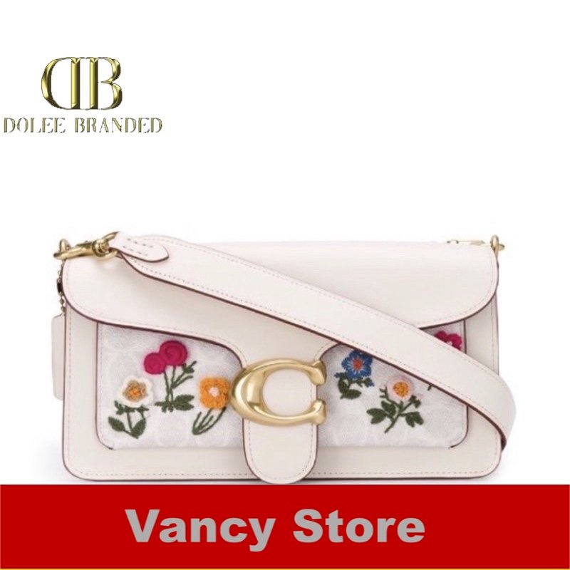 COACH  IN SIGNATURE CANVAS WITH FLORAL WITH EMBROIDERY TABBY 26 SHOULDER BAG (627) Tas