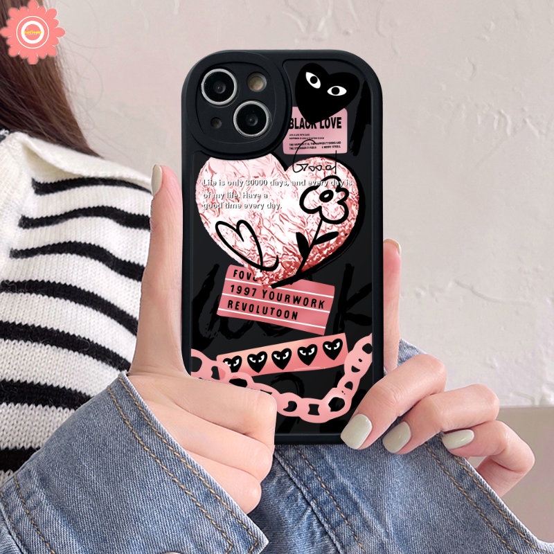 Case Realme C53 C55 C11 C30 C12 C3 C25s 8i 5i 6 7i 6s 9i C25Y C31 C30s C15 C21Y 10 Pro C35 10Pro+6i 8 5 8Pro C17 C21 GT C20 C17 Graffiti Love Heart Comme des Garcons Soft Sarung