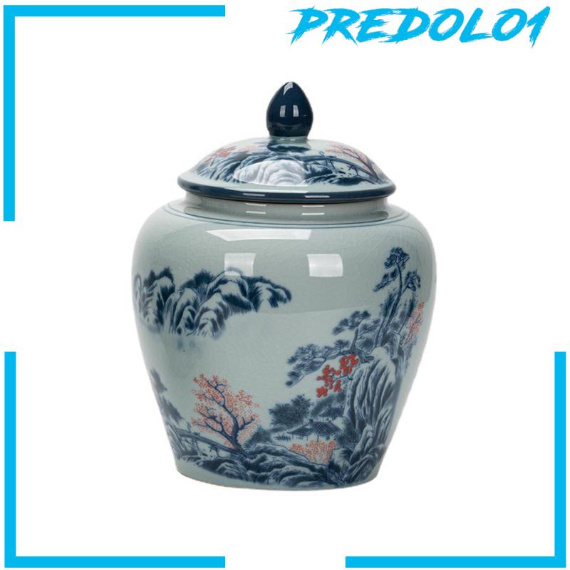 [Predolo1] Vas Guci Porcelain Hias Centerpiece Ginger Jar Chinese Classic Elegant