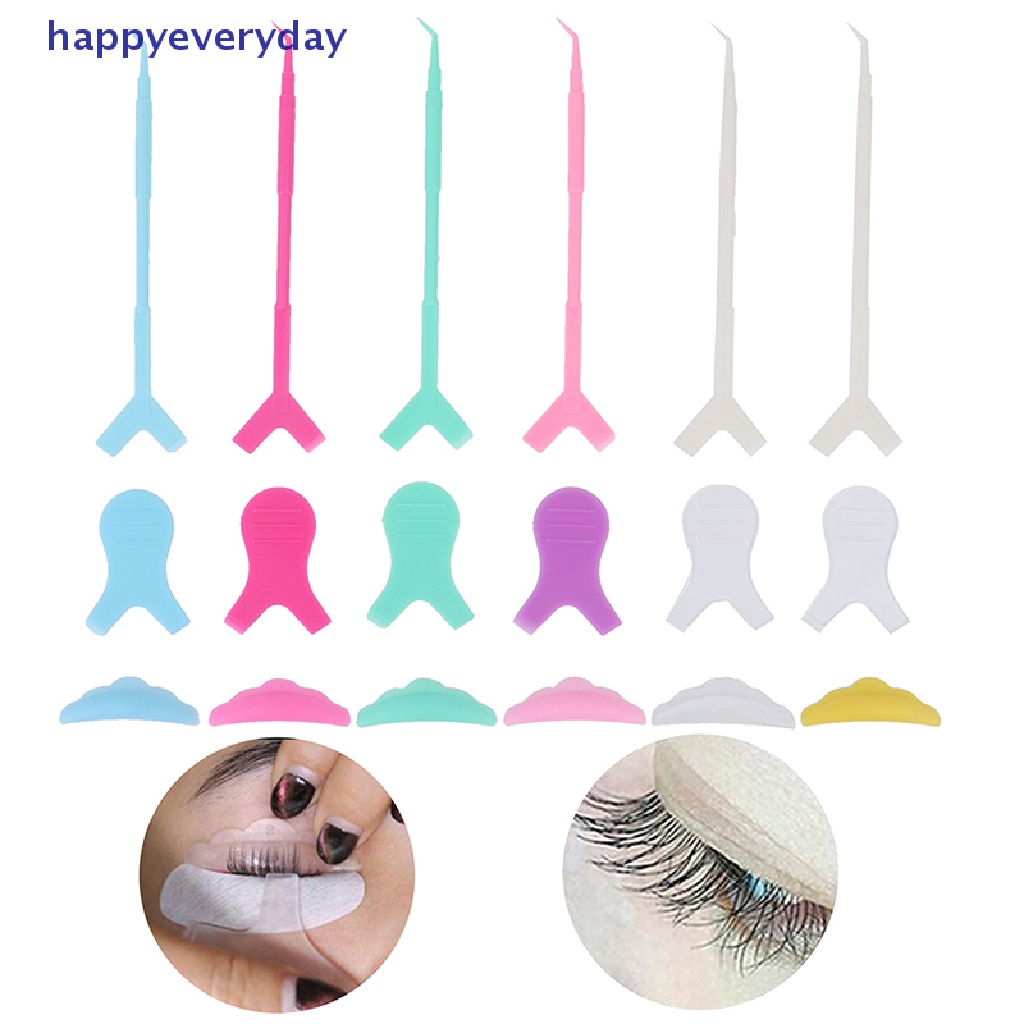 [happy] Eyelash Lifg Kit Aksesoris Silikon Perm Pads Bentuk Y Brush Perming Sticks [ID]
