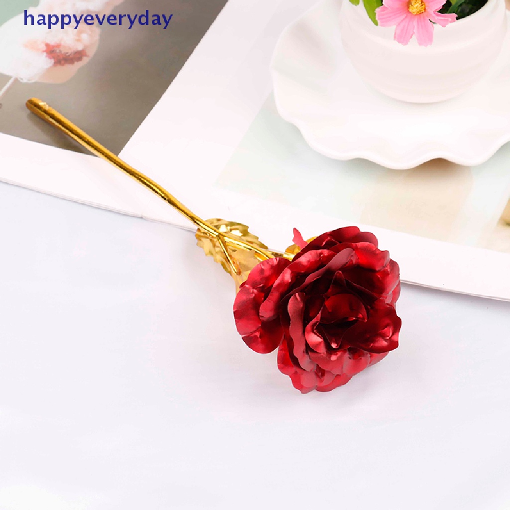 [happy] Bunga Mawar Emas Lapis Emas 24k Hadiah anniversary Pecinta Hari Valene [ID]