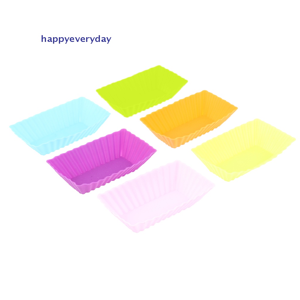 [happy] Silicone Reusable Cake Mold Jelly Cetakan Kue Cupcake Maker Alat Pastry Dapur [ID]