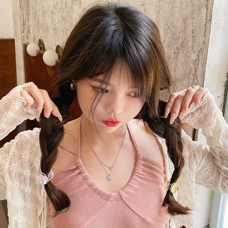 Little Grabbing Lucu Gadis Manis Jantung Rambut Klip Perempuan Kuromi Card Kartu Berkerak Rambut Poni Klip Tinggi Ponytail Tetap Hiasan Kepala