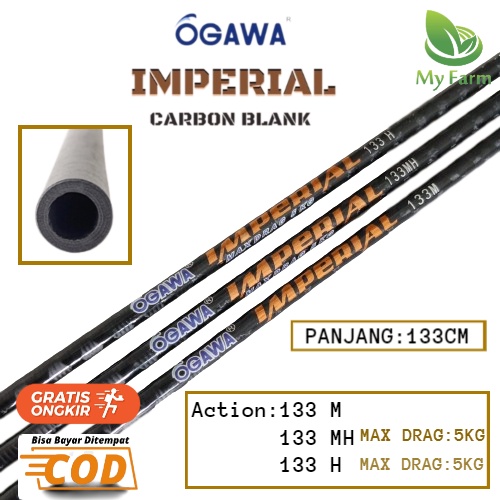 Ujung Ogawa Imperial 133m 133mh 133h Blank Pucukan Atau Bahan Graphite Atasan Joran Kolam Stik Dan C