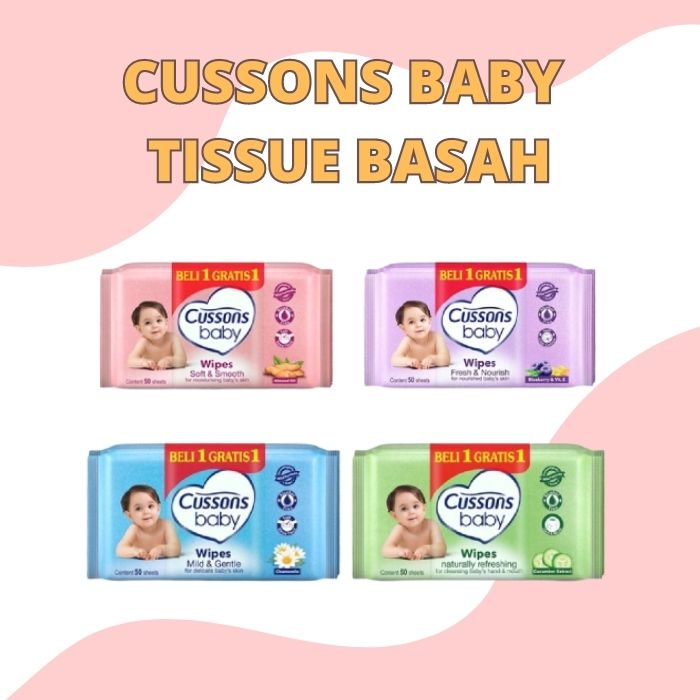 [BUY 1 GET 1] Cussons Baby Wipes Tissue Basah Cusson Baby Tissu Basah Bayi Cussons Tissue Bayi Tissue Anak Cussons