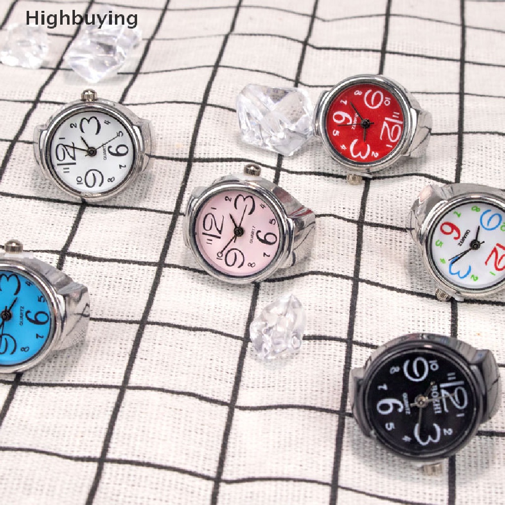 Hbid Vintage Punk Watch Rings Elastis Melar Cincin Jam Tangan Untuk Wanita Pria Pasangan Perhiasan Watch Tangan Dekorasi Hip Hop Keren Jam Jari Cincin Perhiasan Fashion Glory