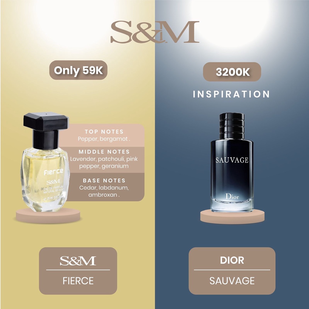 S&amp;M Eau De Parfum Natural Spray Fierce 25ml