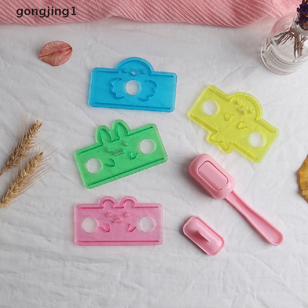 Ggg Kreatif 5in1 Cetakan Kartun Bayi Rice Ball Mold Bentuk Onigiri Dan Kering Panggang Rumput Laut Cutter Set Dapur DIY Mold Gadget ID