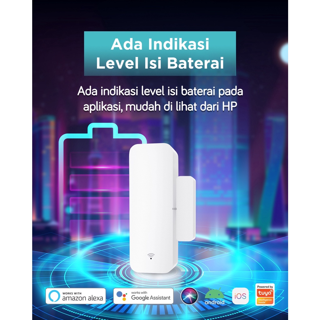 BARDI Smart Home WIFI Window &amp; Door Sensor - Tidak perlu Hub