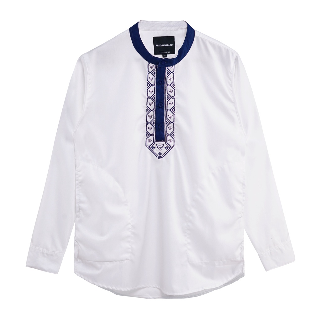 KEMEJA KOKO FRIDAY KILLER | HOLY LS WHITE NAVY