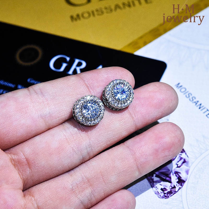 Anting Tusuk Moissanite Wanita