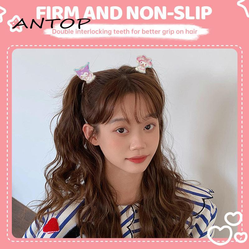 [antop] Laser Sanrio Hair Claw Clip Kartun Hiasan Kepala Lucu Simple Serbaguna Klip Rambut Rusak