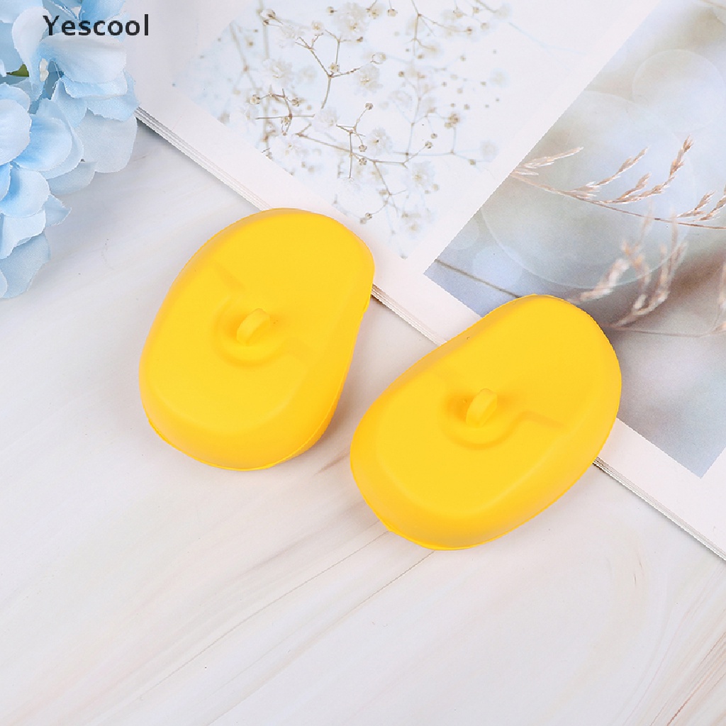 Yescool 2Pcs Reusable Silikon Penutup Telinga salon Rambut Pewarna Warna Perisai Pelindung Penutup Telinga ID