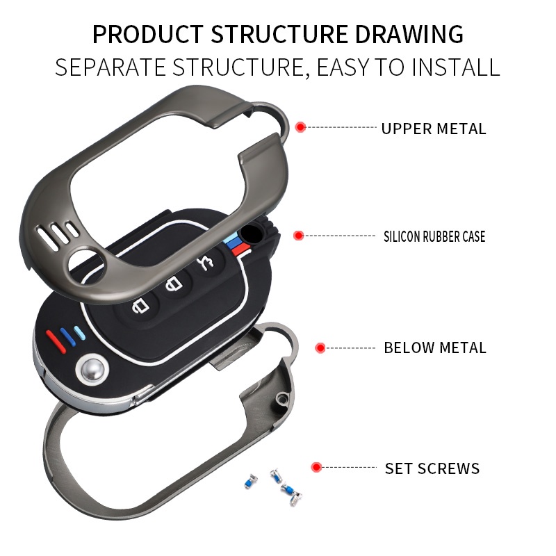 Case Kunci Mobil cover Gantungan Kunci Untuk Baojun 510 730 360 560 RS-5 530 630 Untuk Wuling Hongguang S Car-Styling Accessories Keychain