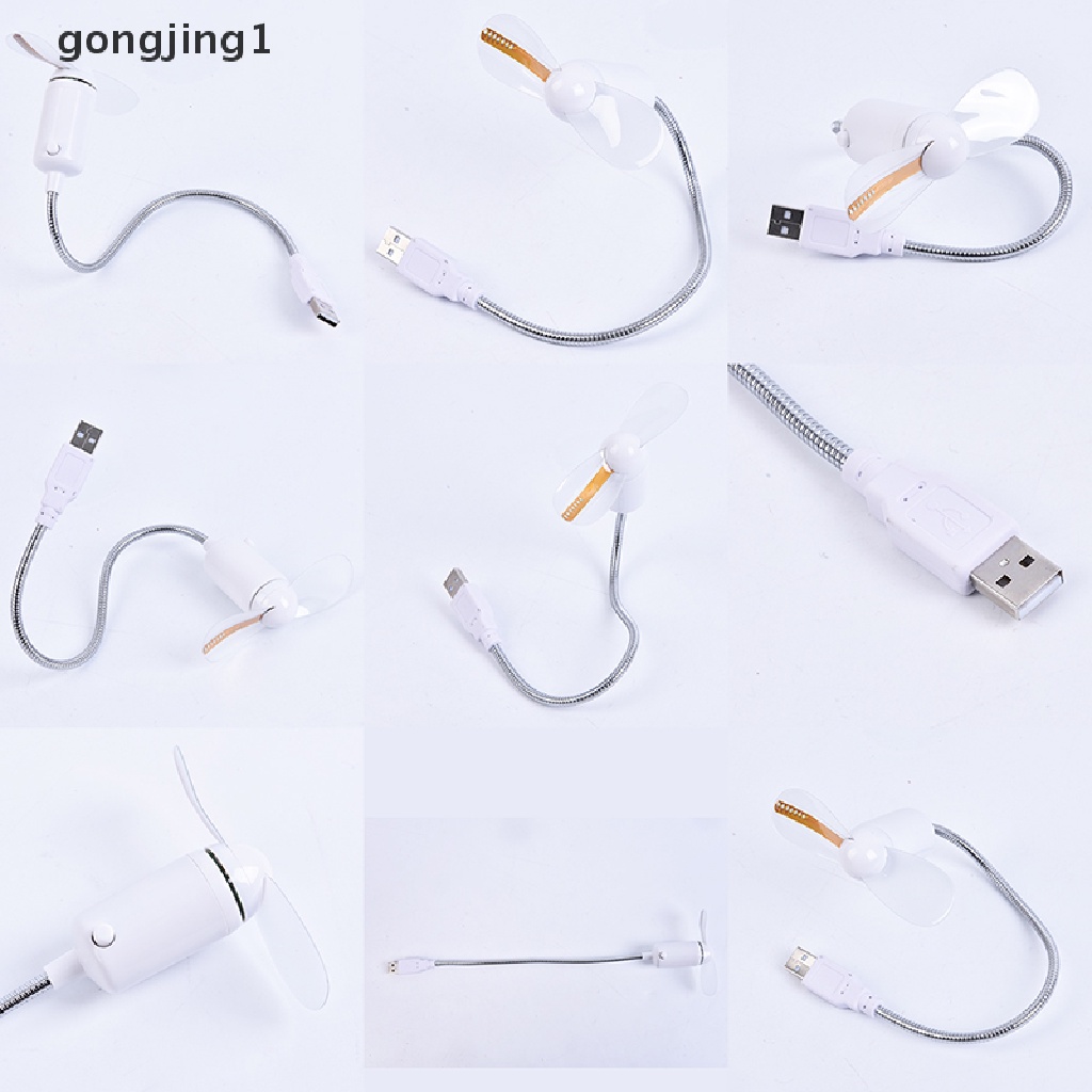 Ggg Display Tangan Kipas Mini USB Gadget Portable Jam LED Fleksibel Keren Untuk Laptop PC ID