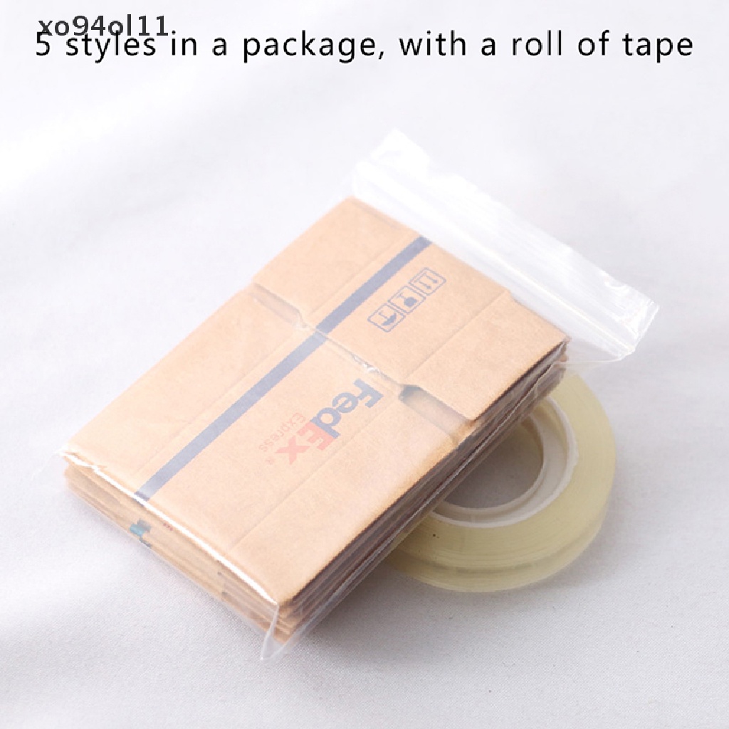 Xo 1Set Karton Mini Karton Express 1: 12rumah Boneka Miniatur Express Box Dekor Mainan OL