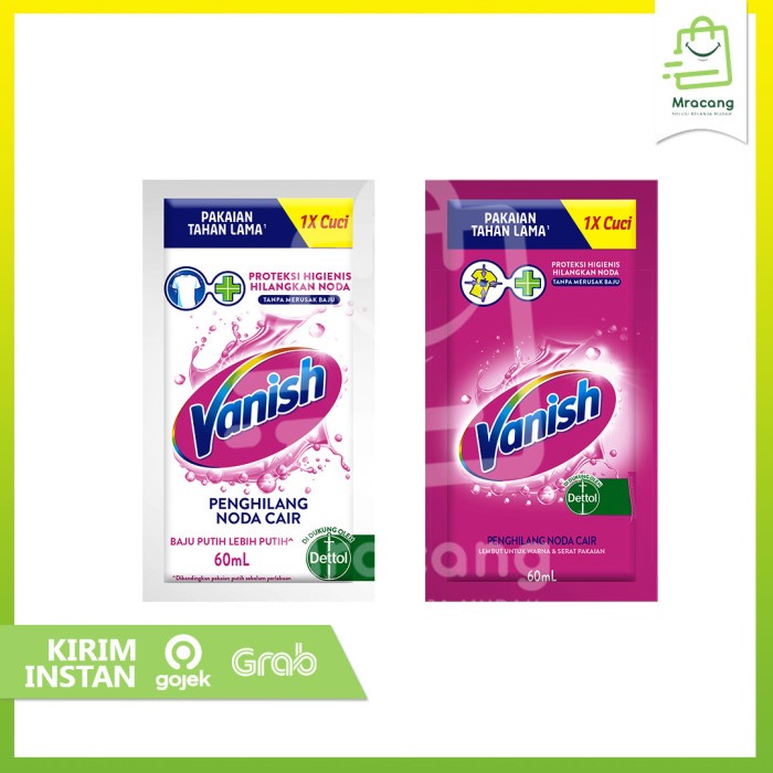 Vanish Penghilang Noda Pakaian Sachet - 60ml