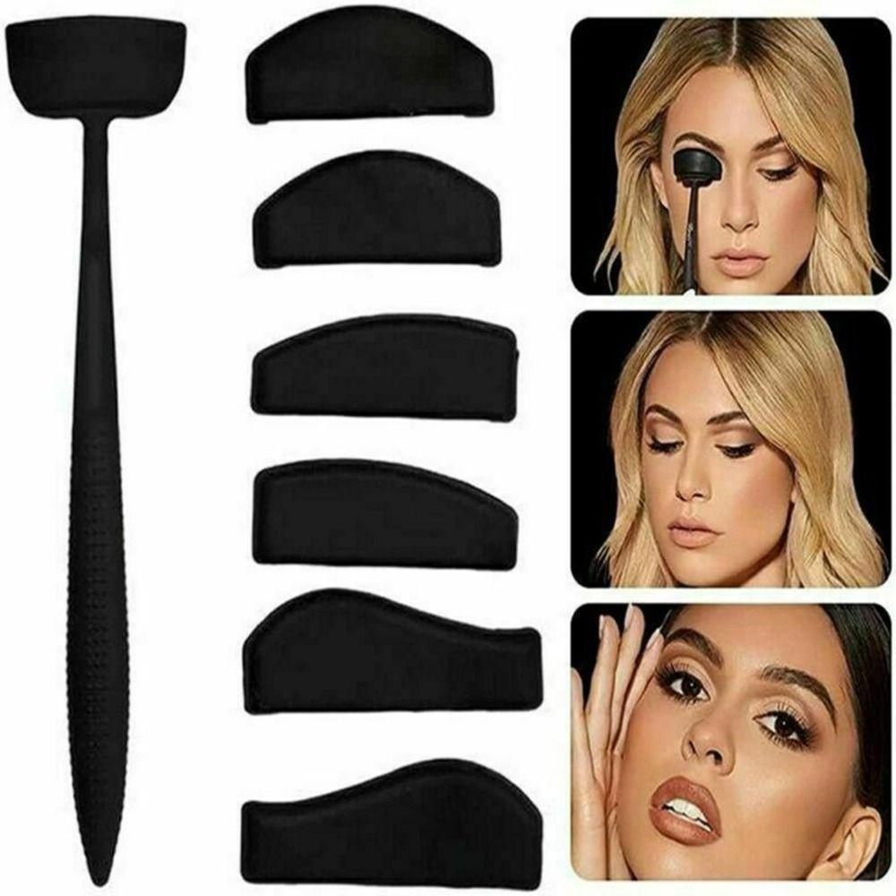 R-FLOWER Eye Shadow Powder Aplicator New 6in1 Crease Line Kits Lazy Set Makeup Mata