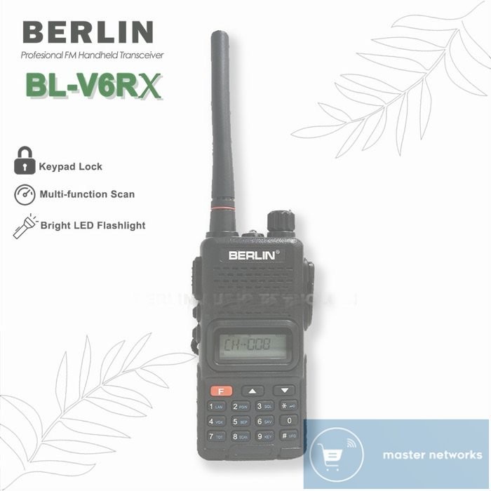Berlin BL-V6RX Handie Talkie HT Single Band UHF VHF 99 Channel V6RX