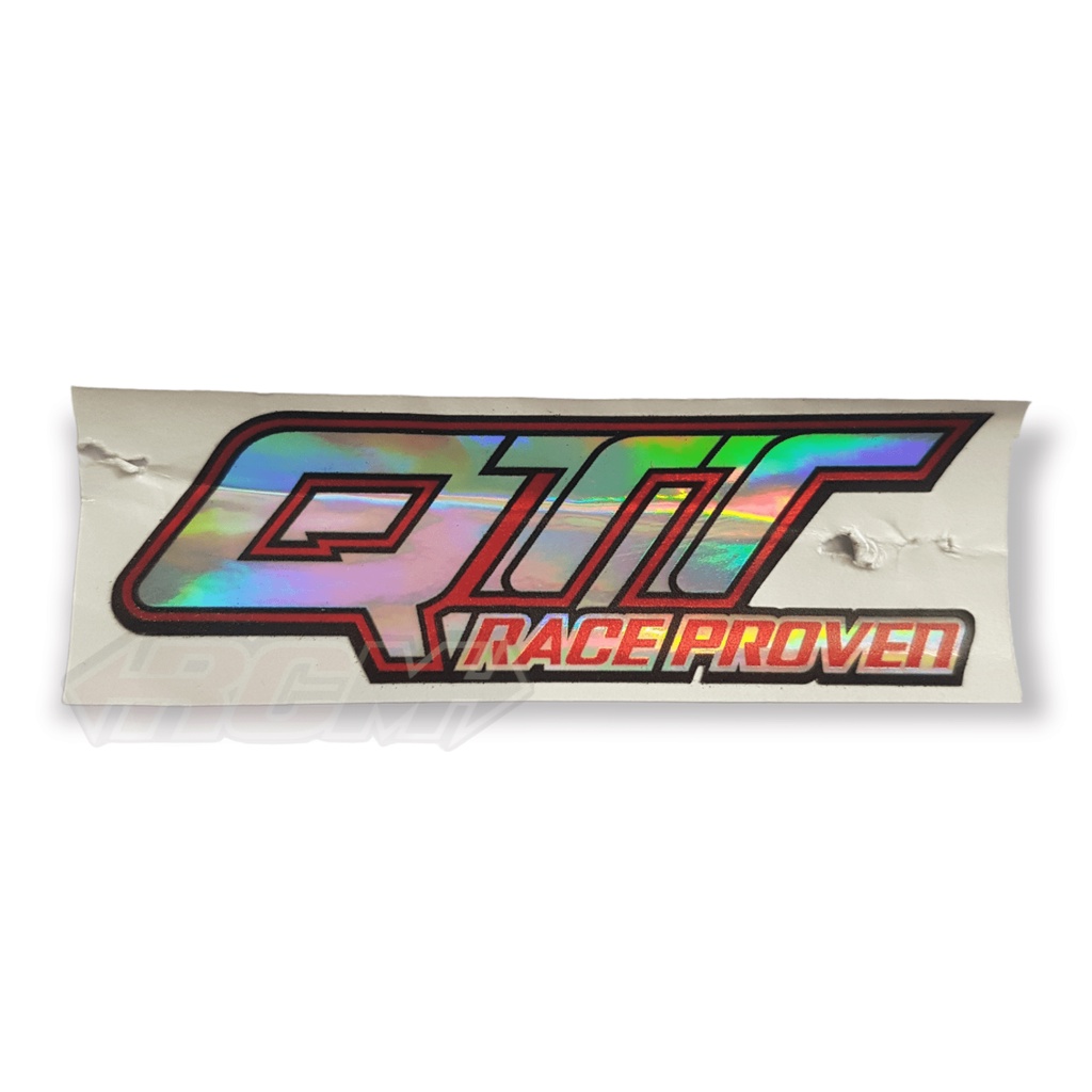 PERBIJI STIKER STICKER LOGO EMBLEM CUTTING CUTING HOLOGRAM QTT RACE PROVEN FUBORU RACING PARTS ORI ORIGINAL ASLI