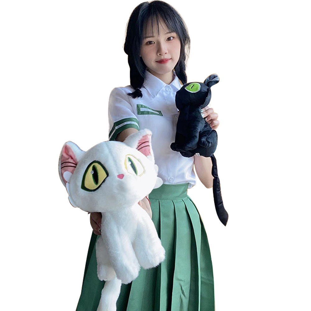 Mainan Plush Daijin Kucing Dan Sedihaijin Kucing Hitam Plushie Boneka Binatang Lembut Hadiah Ulang Tahun Untuk Bayianak