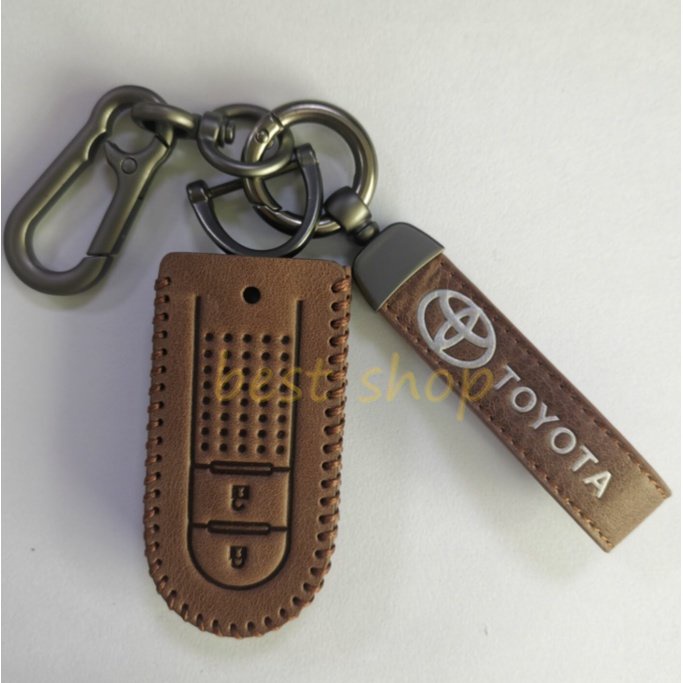 Leather Key Cover Pelindung Kunci Remote Mobil Holder Untuk Toyota Rush wigo Daihatsu Tanto Smart Key Aksesoris Mobil