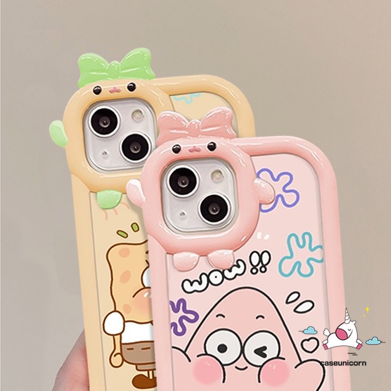 Untuk Samsung A14 A12 A04 A50 A04s A50s A13 A23 A04E A32 A03 A52 A53 A51 A03s A52s A22 A11 A71 A02s A33 A31 A21s A73 A30s Patrick Star Kartun SpongeBob 3D Ikatan Simpul Monster Penutup Lensa