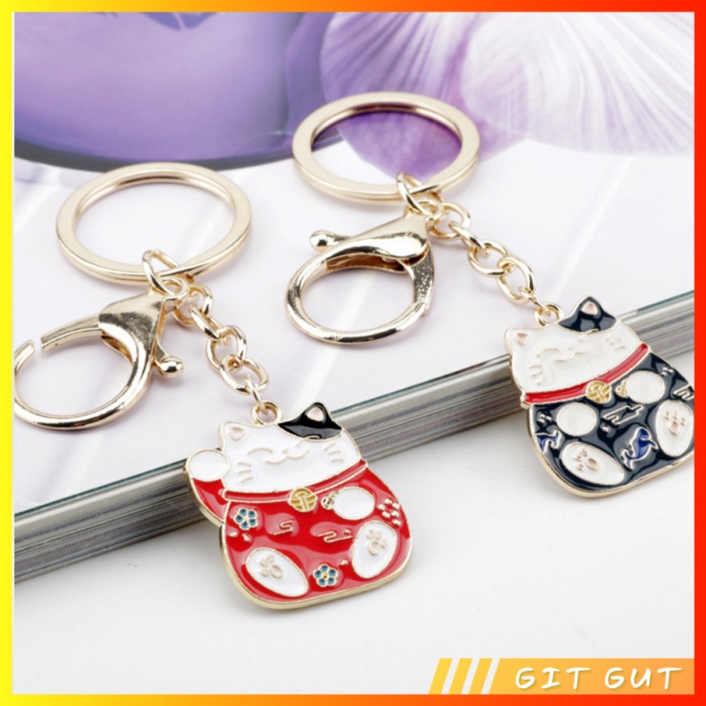 Keychain Gantungan Kunci Fortune Lucky Cat Kucing