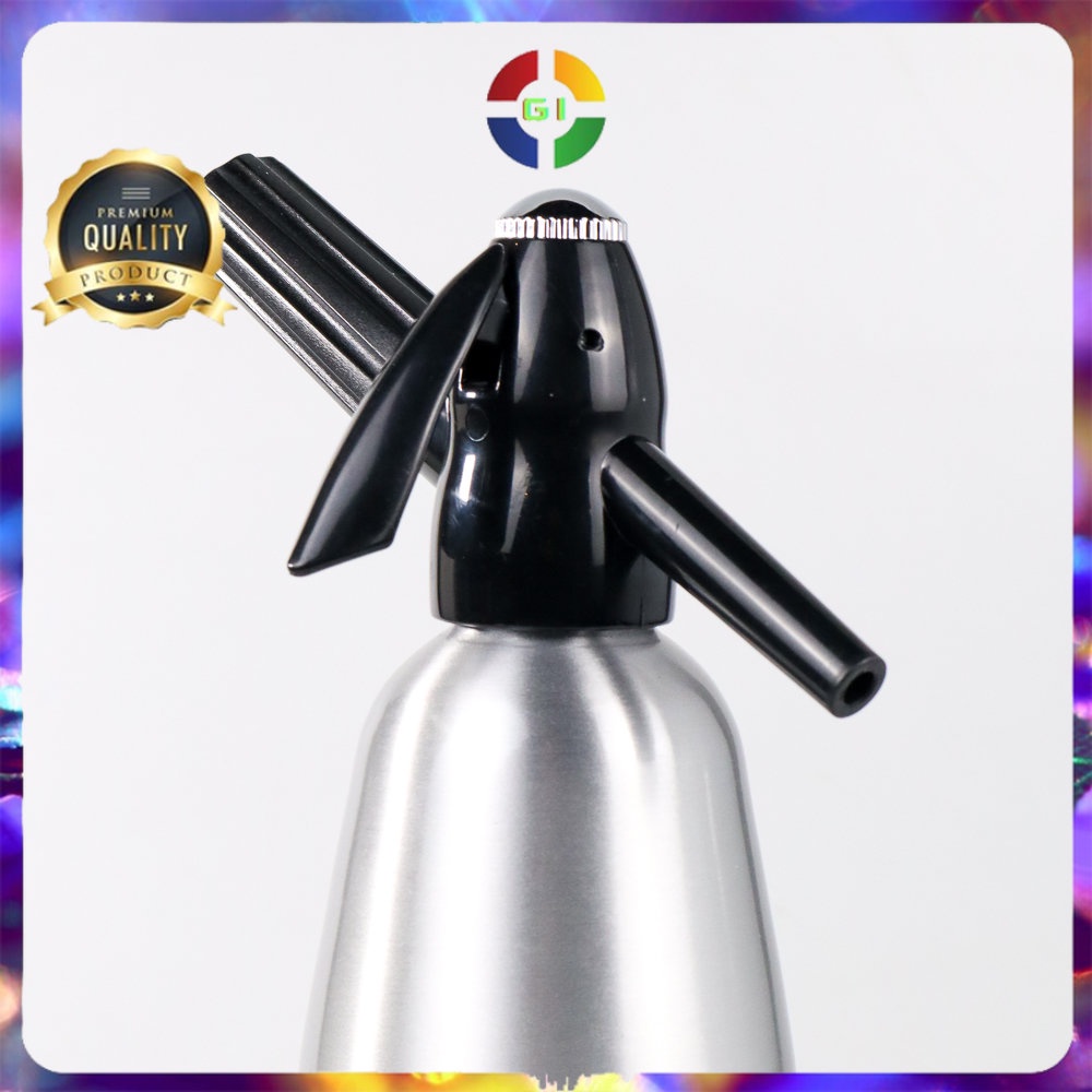 Botol Pembuat Soda Siphon Maker DIY Bartender CO2 1L Silver