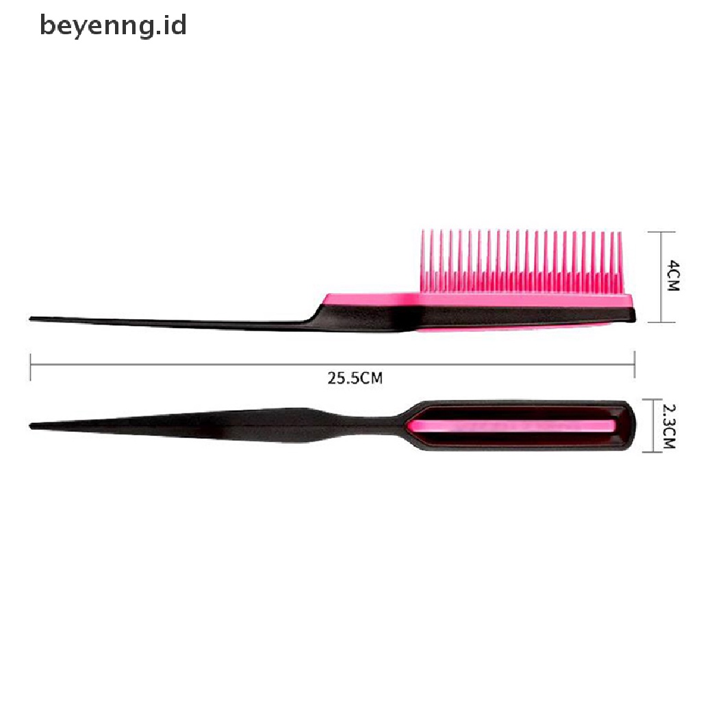 Beyen Pro Salon Hairdressing Menggoda Punggung Sikat Sisir Rambut Slim Line Styling Tools ID